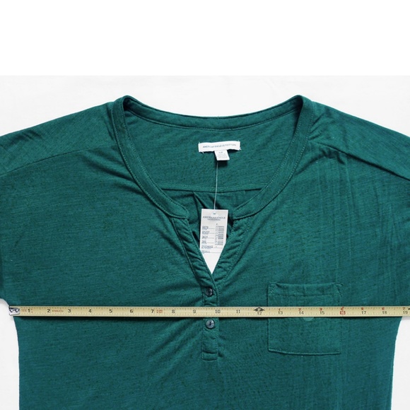 NWT Emerald Tie Front Convertible Sleeve Top/Shirt - Picture 3 of 7